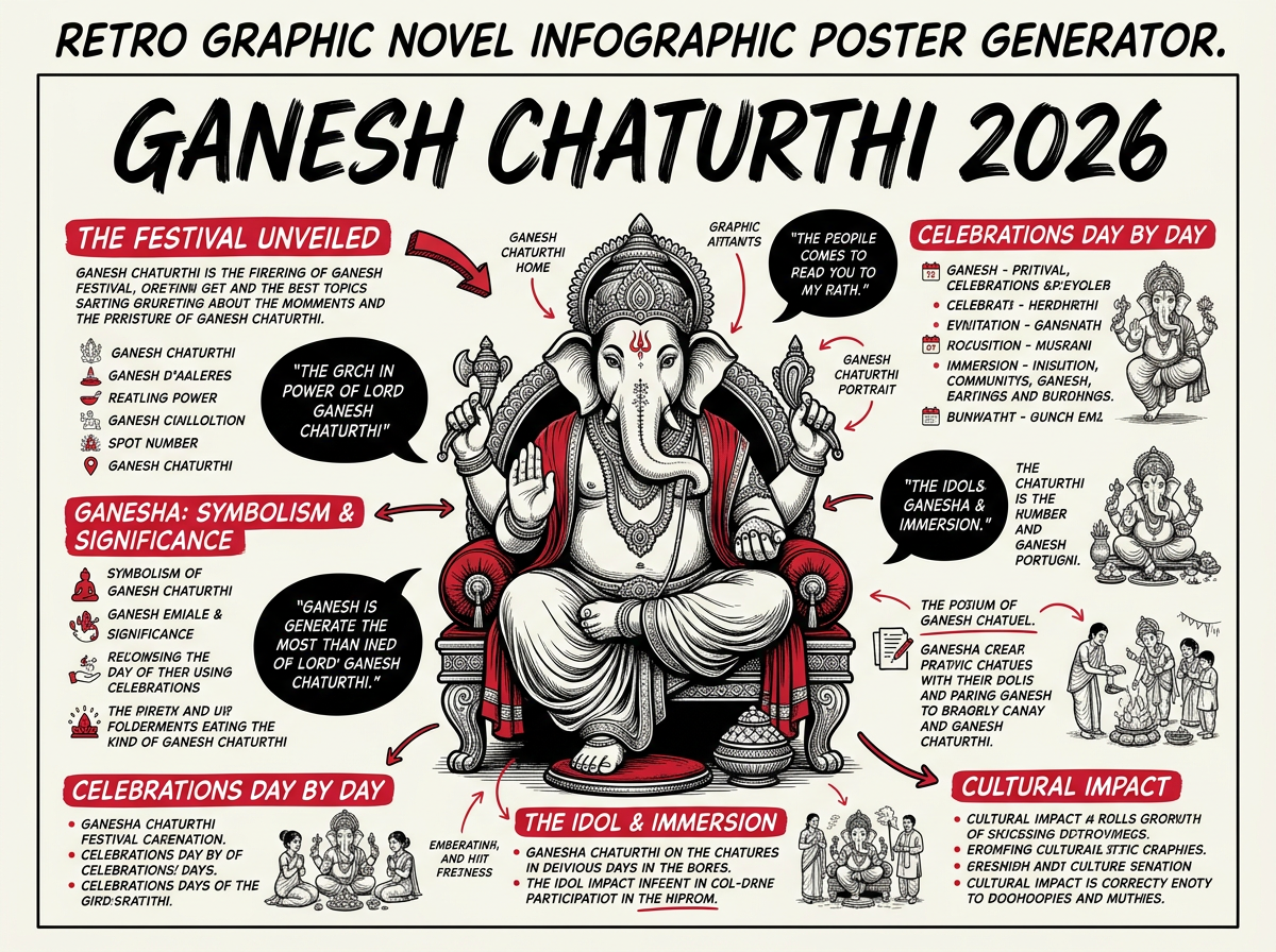 Sample output generated with the Retro Graphic Novel Infographic Poster Generator prompt